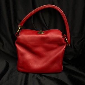 Miu Miu red leather designer handbag